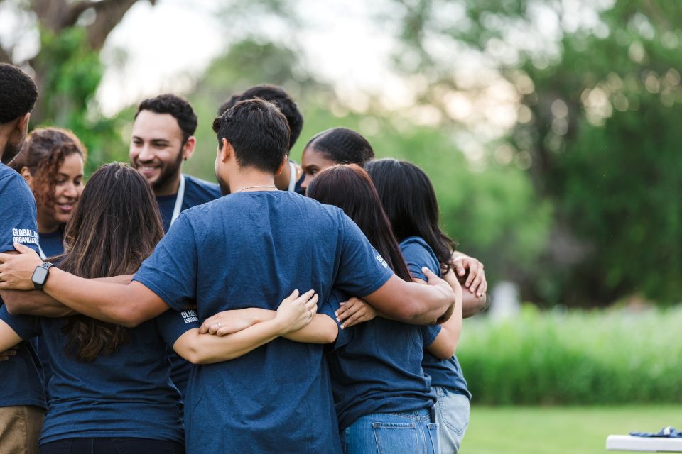 Group of people hugging